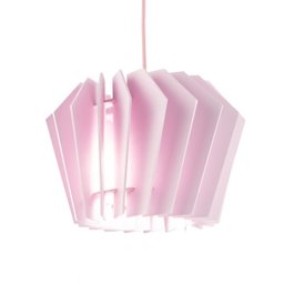 Luminária Pendente Diamond Madeira Soquete E27 Mesa Sala Rosa Claro - 3