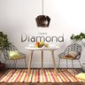Luminária Pendente Diamond Madeira Soquete E27 Mesa Sala Marrom - 2