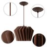 Luminária Pendente Diamond Madeira Soquete E27 Mesa Sala Marrom - 5