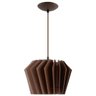 Luminária Pendente Diamond Madeira Soquete E27 Mesa Sala Marrom - 1