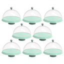 Ver imagem 1 de 8 Boleiras 25cm Verde Menta Porta Bolo Tortas com Cúpula e Pé Crippa Padaria Hotel