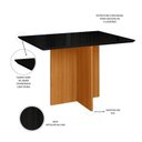 Ver imagem 3 de Mesa de Jantar Helô Tampo com Vidro 120cm Freijó/Grafite/Preto - Pallazio