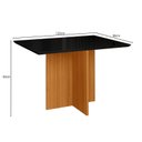 Ver imagem 2 de Mesa de Jantar Helô Tampo com Vidro 120cm Freijó/Grafite/Preto - Pallazio