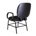 Ver imagem 2 de Cadeira Escritório Plus Size Pé Fixo Tecido Preto