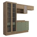 Ver imagem 2 de Armário de Cozinha Modulada Completa Reta 5 Peças 2,80m 291 Botanic Kappesberg