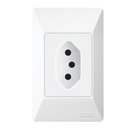 Ver imagem 1 de Tomada 2p + T 10a 250 Volts Sistema Externo - 1405 - Fame Tomada 10a/250v Externo - 1405 - Fame