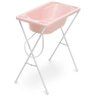 Kit Banheira Para Bebê Até 15Kg Rígida Galzerano + Suporte - Rosa - 2