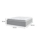 Ver imagem 2 de Cama Box Baú King 193 Tecido Sintético Branco com Colchão Nazar Molas Ensacadas com Pillow Top - Bel