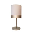 Ver imagem 1 de Abajur Quarto Alumínio Cor Bronze Cúpula Crú 20x43