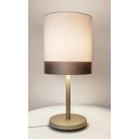 Ver imagem 2 de Abajur Quarto Alumínio Cor Bronze Cúpula Crú 20x43