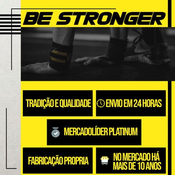 Munhequeira Elástica Para Proteção de Pulso Be Stronger Para Cross Training - Amarela - 6