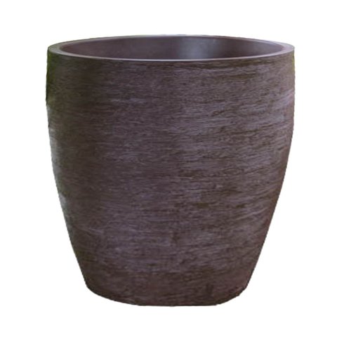 Vaso Planta 50x50 Oval Moderno Polietileno - MARROM CAFE 003