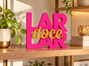 Ver imagem 2 de Placa Decoração para Casa Lar Doce Lar:Rosa Escuro