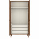 Ver imagem 5 de Guarda-Roupa 2 Portas com Tela de Rattan Cor Nogueira