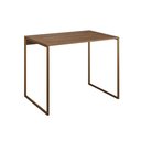 Ver imagem 1 de Mesa para Escritório Industrial Base Ferro Dourado Tampo Mdp Amêndoa 110x50