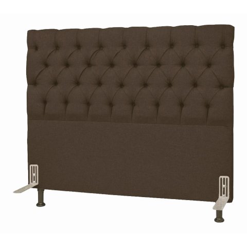 Cabeceira para Cama Box Queen 1,6 M Lisboa:suede Marrom