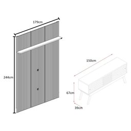 Composição Frizz New Premium para Tv de até 65 Polegadas -cumaru Opala - Madetec - 5