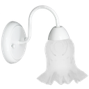 Ver imagem 1 de Arandela Colonial Branca de Parede com Tulipa Rei Fosca