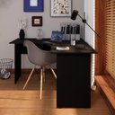 Ver imagem 1 de Mesa Angular New City em L MDP 135cm Preto Gebb Work