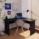 Ver imagem 2 de Mesa Angular New City em L MDP 135cm Preto Gebb Work