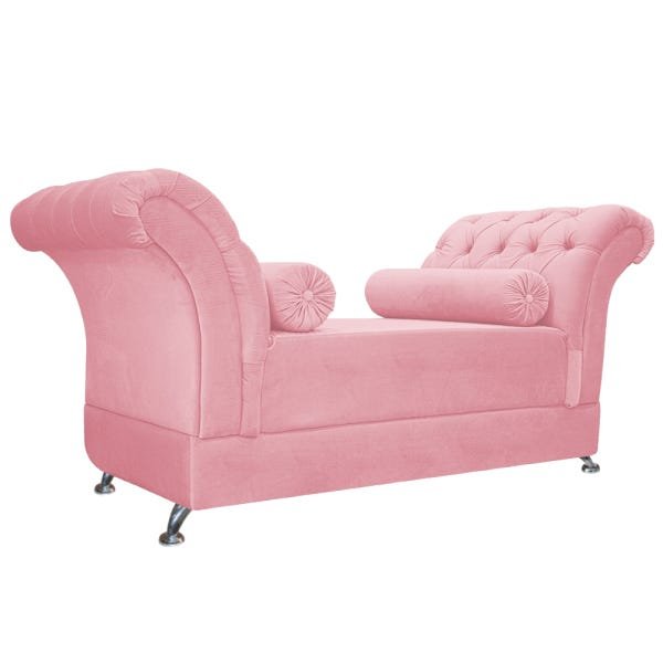 Kit Cabeceira Lady e Recamier Taty 160 cm Queen Size Suede Rosa Bebê - ADJ Decor - 7