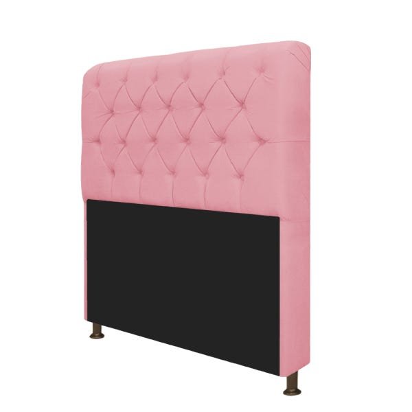 Kit Cabeceira Lady e Recamier Taty 160 cm Queen Size Suede Rosa Bebê - ADJ Decor - 6