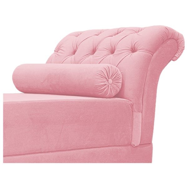 Kit Cabeceira Lady e Recamier Taty 160 cm Queen Size Suede Rosa Bebê - ADJ Decor - 9