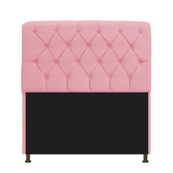 Kit Cabeceira Lady e Recamier Taty 160 cm Queen Size Suede Rosa Bebê - ADJ Decor - 2