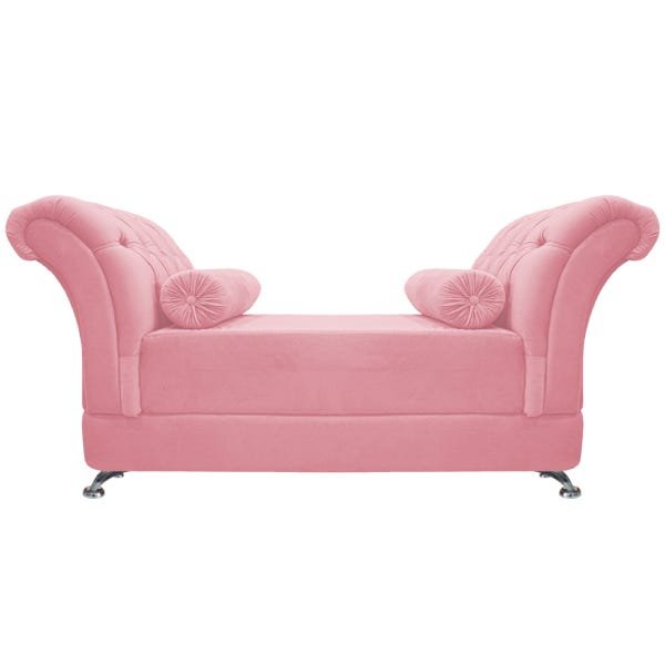Kit Cabeceira Lady e Recamier Taty 160 cm Queen Size Suede Rosa Bebê - ADJ Decor - 3