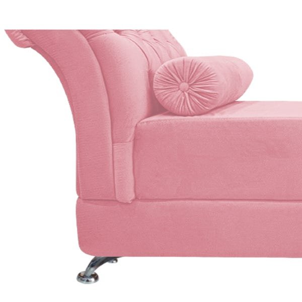 Kit Cabeceira Lady e Recamier Taty 160 cm Queen Size Suede Rosa Bebê - ADJ Decor - 10
