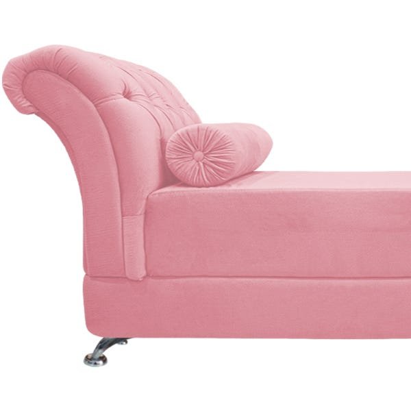 Kit Cabeceira Lady e Recamier Taty 160 cm Queen Size Suede Rosa Bebê - ADJ Decor - 11