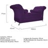 Kit Cabeceira Lady e Recamier Taty 160 cm Queen Size Suede Roxo - ADJ Decor - 5