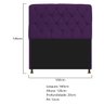 Kit Cabeceira Lady e Recamier Taty 160 cm Queen Size Suede Roxo - ADJ Decor - 4