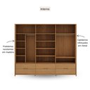 Ver imagem 4 de Guarda Roupa Madeira Maciça 3307U Nest 06 Portas e 06 Gavetas Tauari Finestra