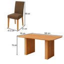 Ver imagem 5 de Mesa de Jantar 4 Lugares Orlando Ripado 180 cm Cinamomo/Mascavo - Panorama Moveis