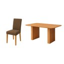 Ver imagem 6 de Mesa de Jantar 4 Lugares Orlando Ripado 180 cm Cinamomo/Mascavo - Panorama Moveis