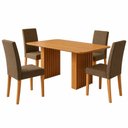 Ver imagem 4 de Mesa de Jantar 4 Lugares Orlando Ripado 180 cm Cinamomo/Mascavo - Panorama Moveis