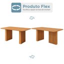 Ver imagem 3 de Mesa de Jantar 4 Lugares Orlando Ripado 180 cm Cinamomo/Mascavo - Panorama Moveis