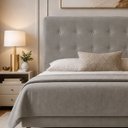 Ver imagem 2 de Cabeceira para Cama Casal Estofada 1,38 ,Mts Liz Vilajo: Suede Camurça
