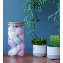 Conjunto Potes Vidro Hermético Tampa Bambu 450ml E 800ml 8un - 5