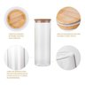 Conjunto Potes Vidro Hermético Tampa Bambu 450ml E 800ml 8un - 6