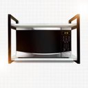 Ver imagem 2 de Prateleira Suspensa Industrial para Microondas Organizadora Ferro e Mdf P/ Qualquer Ambiente