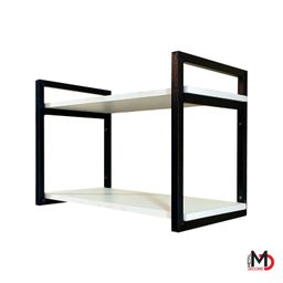 Prateleira Suspensa Industrial para Microondas Organizadora Ferro e Mdf P/ Qualquer Ambiente - 3