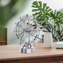 Ver imagem 3 de Pendulo de Newton Roda Gigante Cinético Usb Movimento Perpetuo Decoração de Mesa Geek Nerd:prata