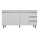 Ver imagem 2 de Gabinete Multiuso Andreia 4 Portas 3 Gavetas160cm