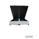 Ver imagem 2 de Cama Box Baú King Bipartido Blindado Linhão Cinza