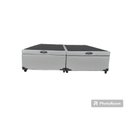 Ver imagem 1 de Cama Box Baú King Bipartido Blindado Linhão Cinza