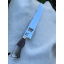 Ver imagem 5 de Faca Artesanal Abridor Churrasco 10' Inox Cabo Madeira Resina Cortes Carne