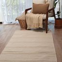Ver imagem 1 de Tapete Artesanal Beira Cama Kilim Maya Marfim 100 x 140