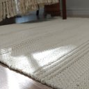 Ver imagem 3 de Tapete Artesanal Beira Cama Kilim Maya Marfim 100 x 140